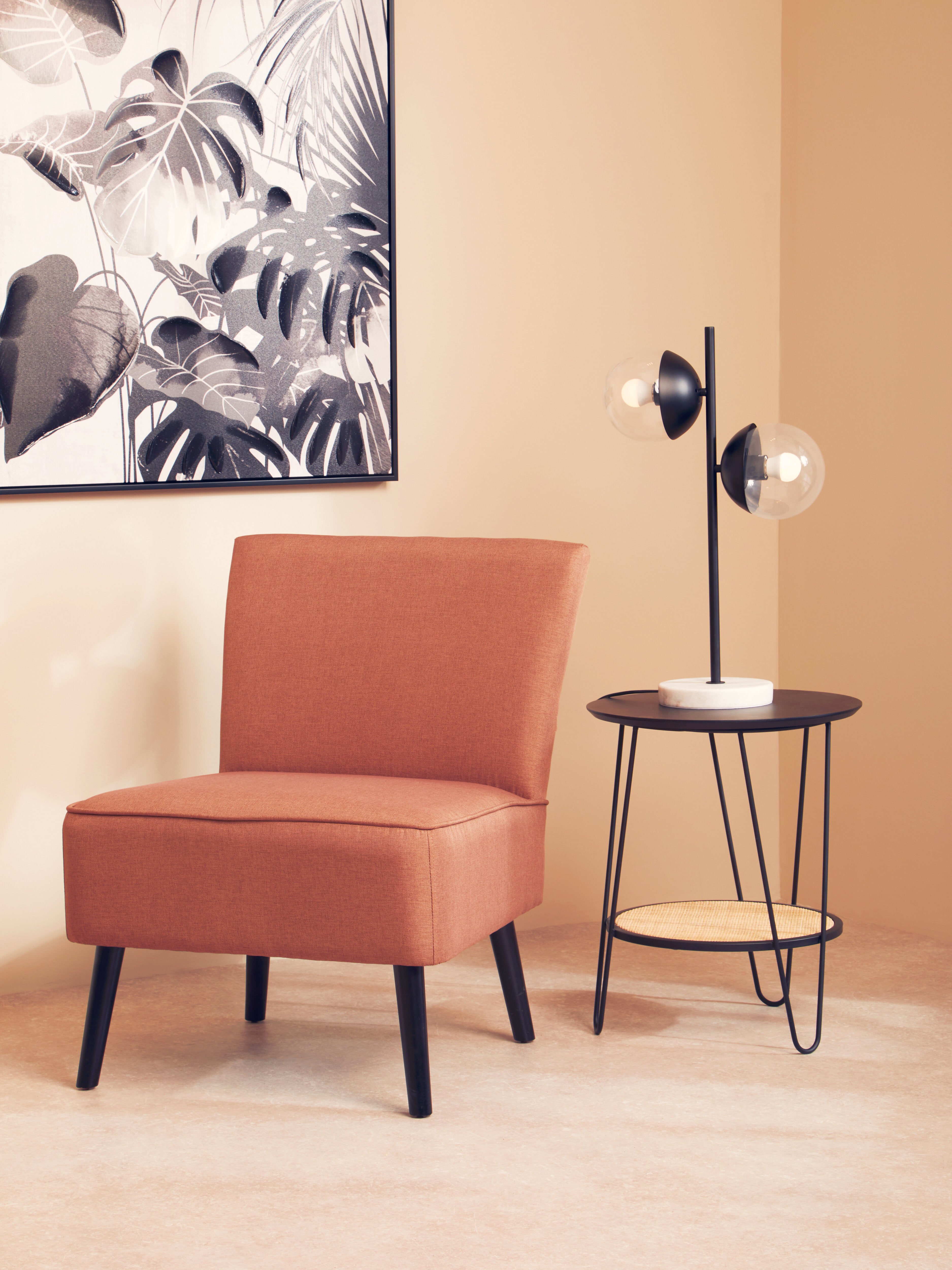 Kidston Black Finish Metal 2 Light Table Lamp